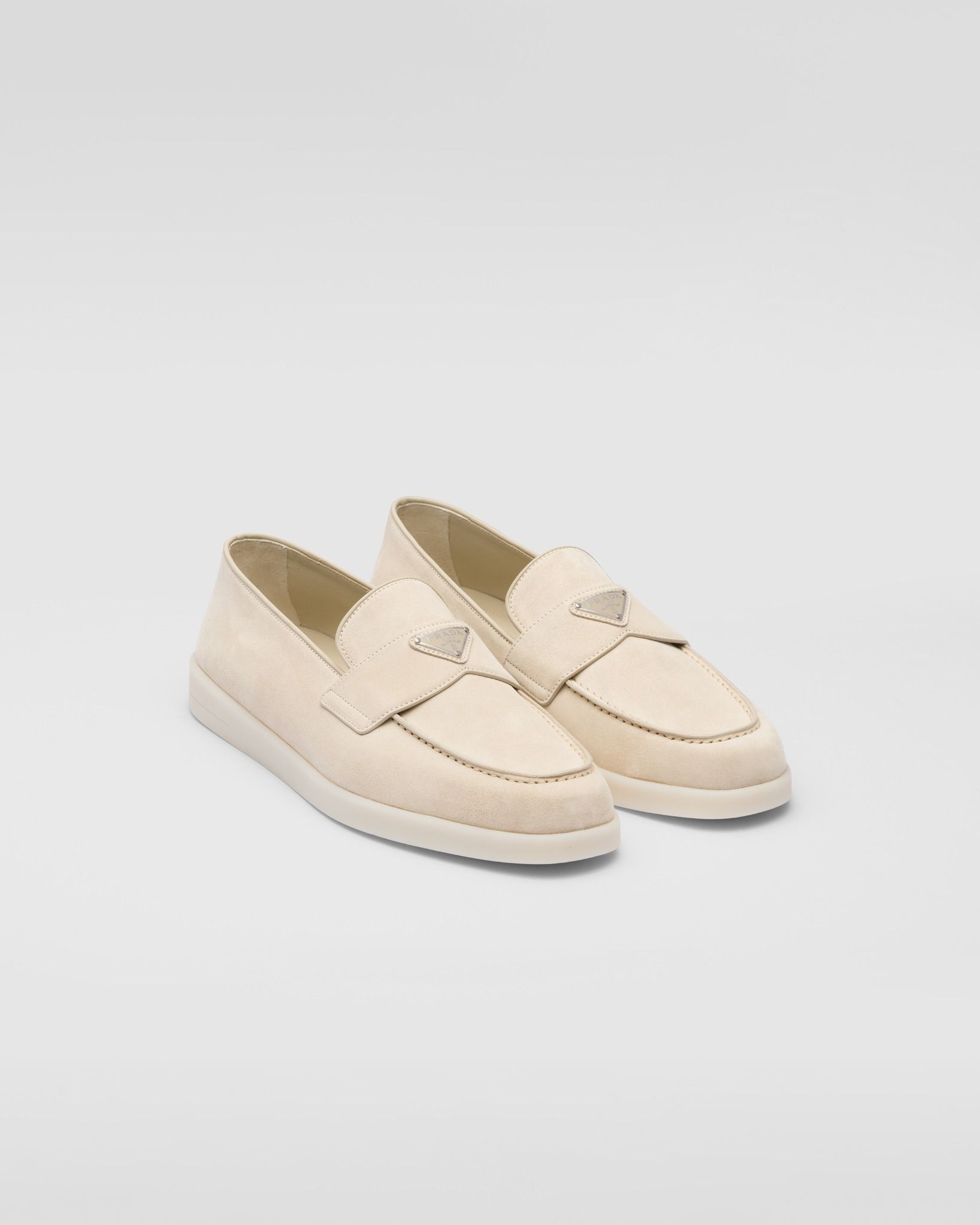  Giày Nam Prada Suede Loafers 'Desert Beige' 