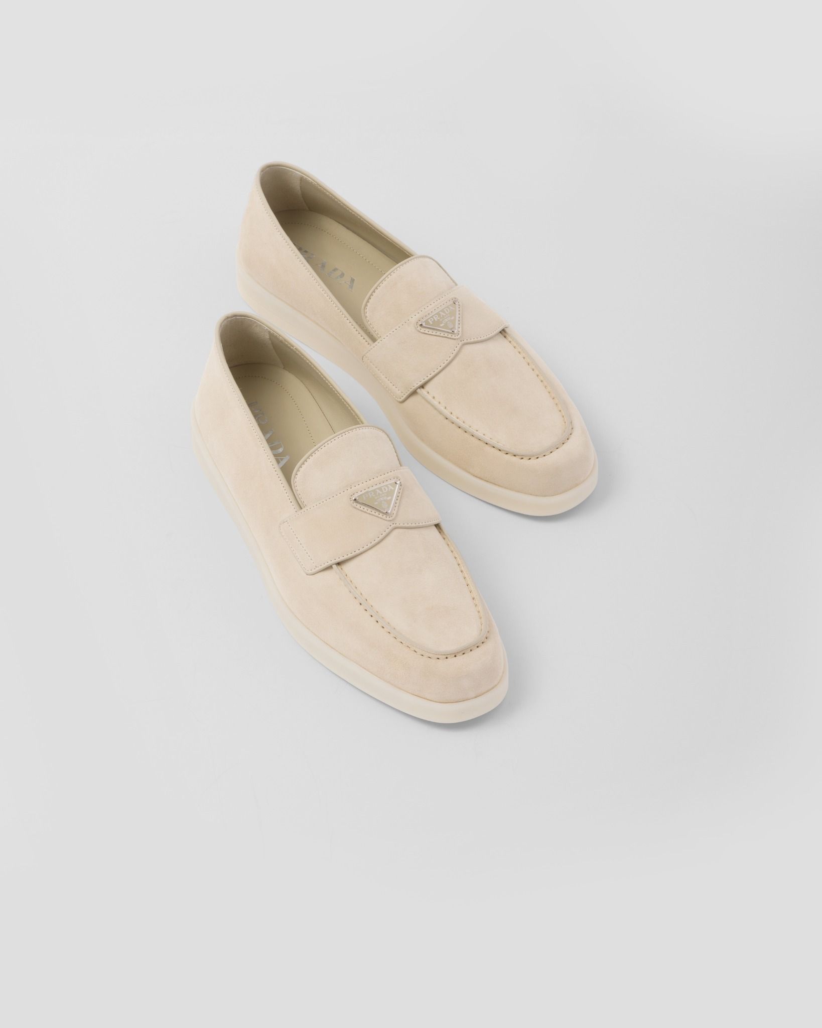  Giày Nam Prada Suede Loafers 'Desert Beige' 