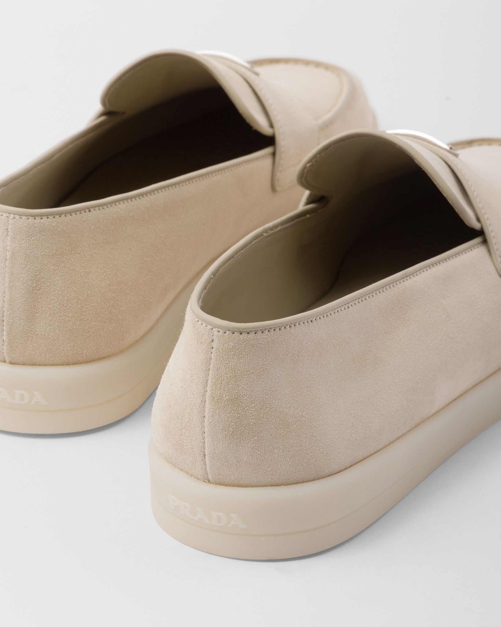  Giày Nam Prada Suede Loafers 'Desert Beige' 