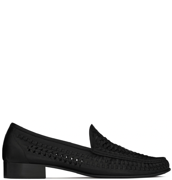  Giày Nam Saint Laurent Loafers 'Leather Black' 