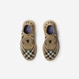  Giày Nữ Burberry Check Knit Neptune Sneakers 'Sand' 