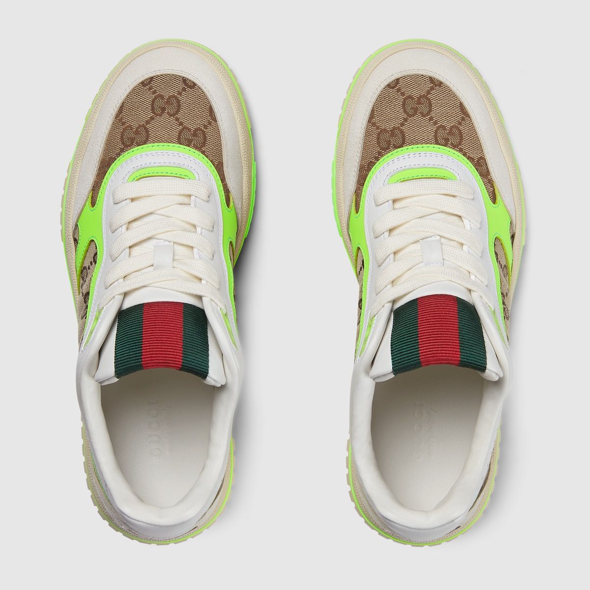  Giày Nữ Gucci Re-web Sneaker 'Beige Ebony' 