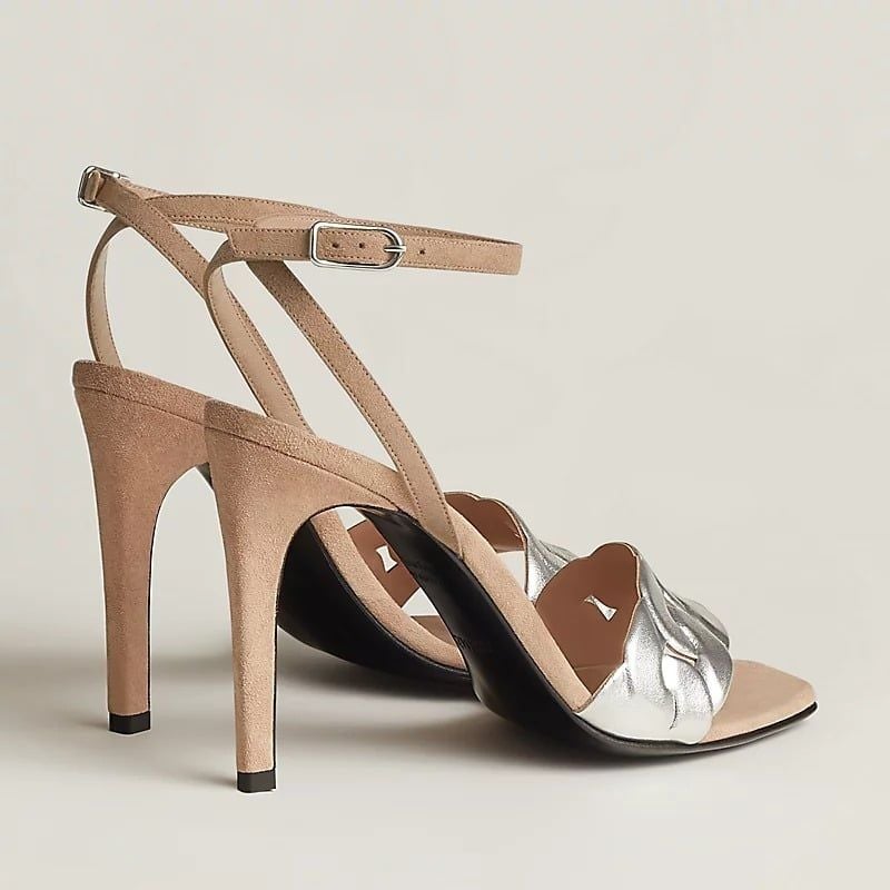  Giày Nữ Hermes Gala 105 Sandal 'Gris Argenté' 