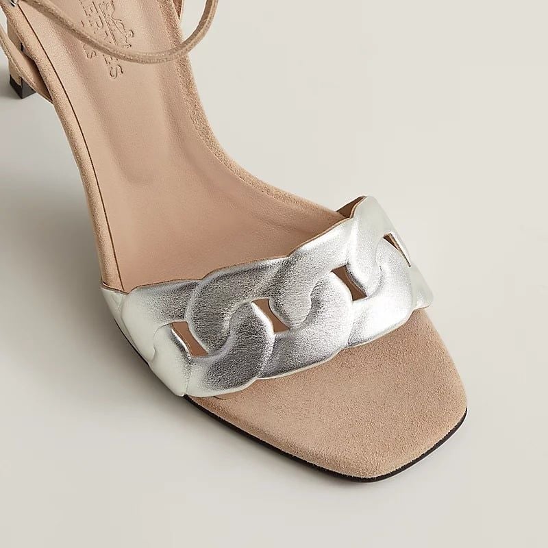  Giày Nữ Hermes Gala 105 Sandal 'Gris Argenté' 