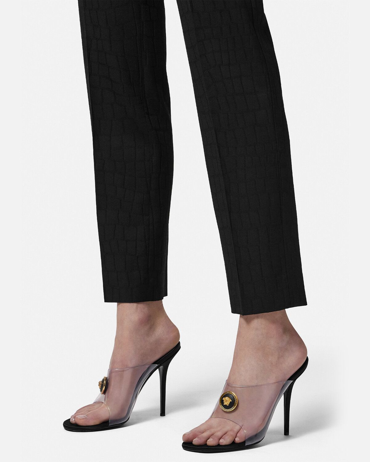  Giày Nữ Versace Vagabond Mules 'Black' 