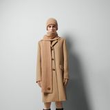  Khăn Gucci Knit Wool Scarf Double G 'Camel' 