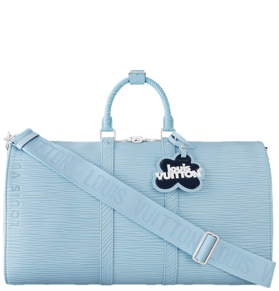  Túi Louis Vuitton Keepall Bandoulière 50 Bag 'Sky Blue' 