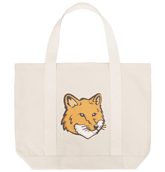  Túi Maison Kitsune Fox Head Tote Bag 'Ecru' 