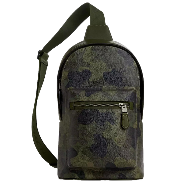  Túi Nam Coach West Pack Camo Print 'Dark Shamrock' 
