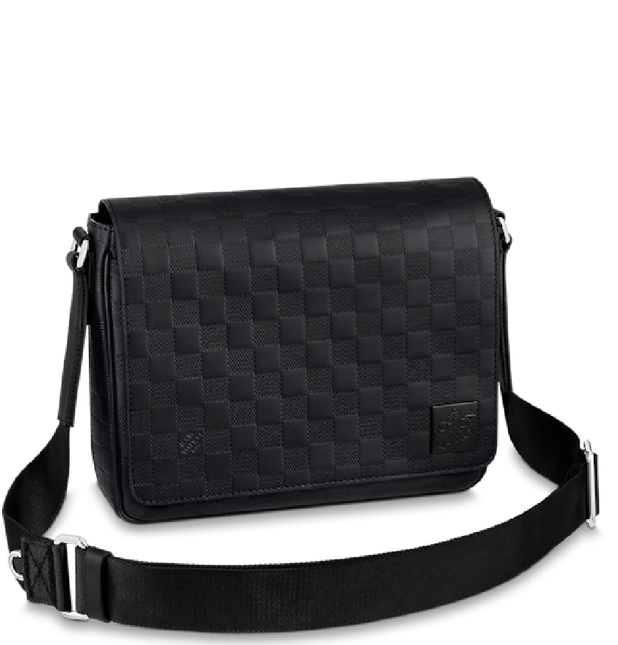 District PM Messenger Bag  Luxury Damier Graphite Canvas Grey  LOUIS  VUITTON