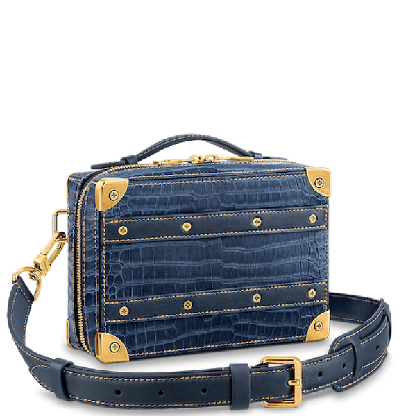  Túi Nam Louis Vuitton Handle Soft Trunk Croco 'Denim' 