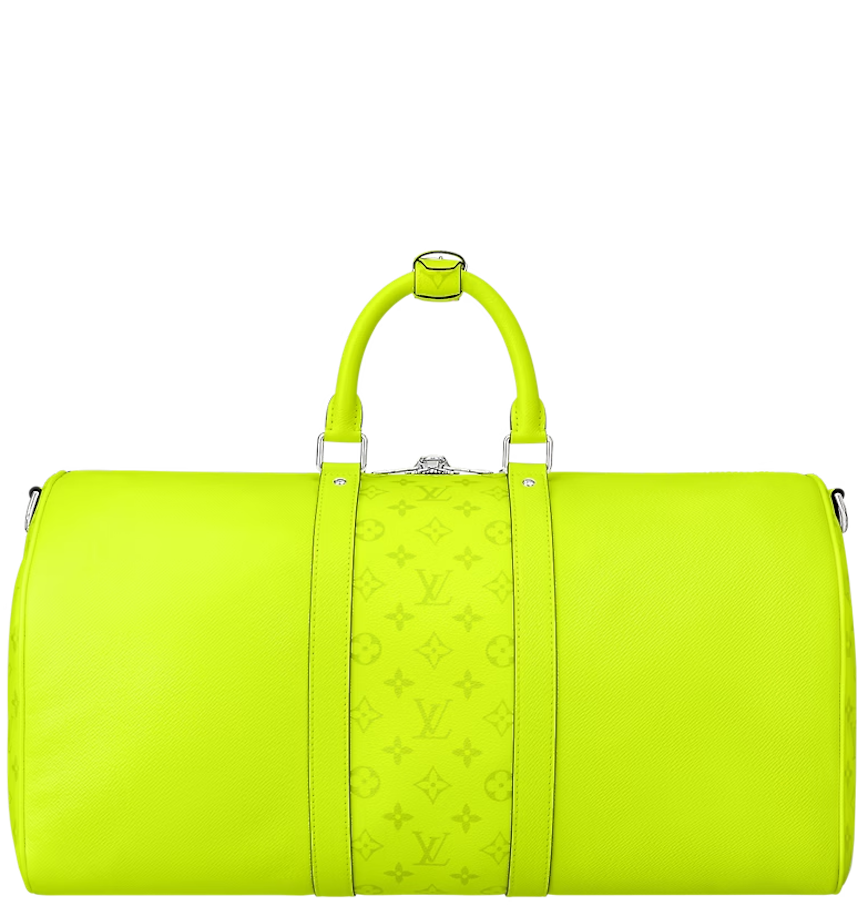 Louis Vuitton Neon Yellow Keepall Bandouliere 50