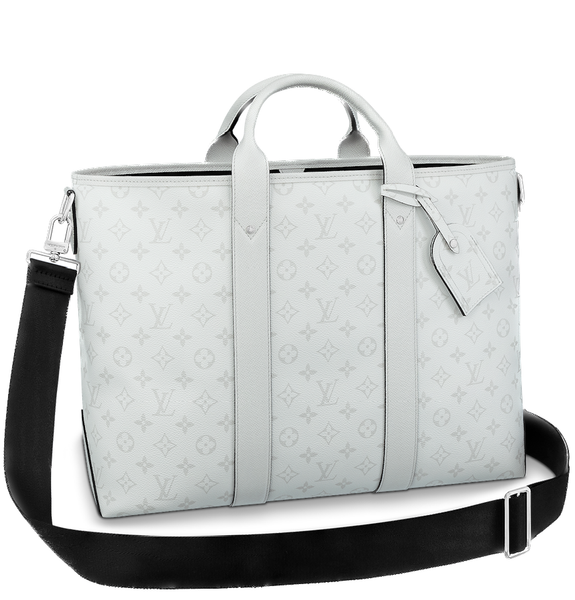  Túi Nam Louis Vuitton Weekend NM Tote Bag 'Optic White' 