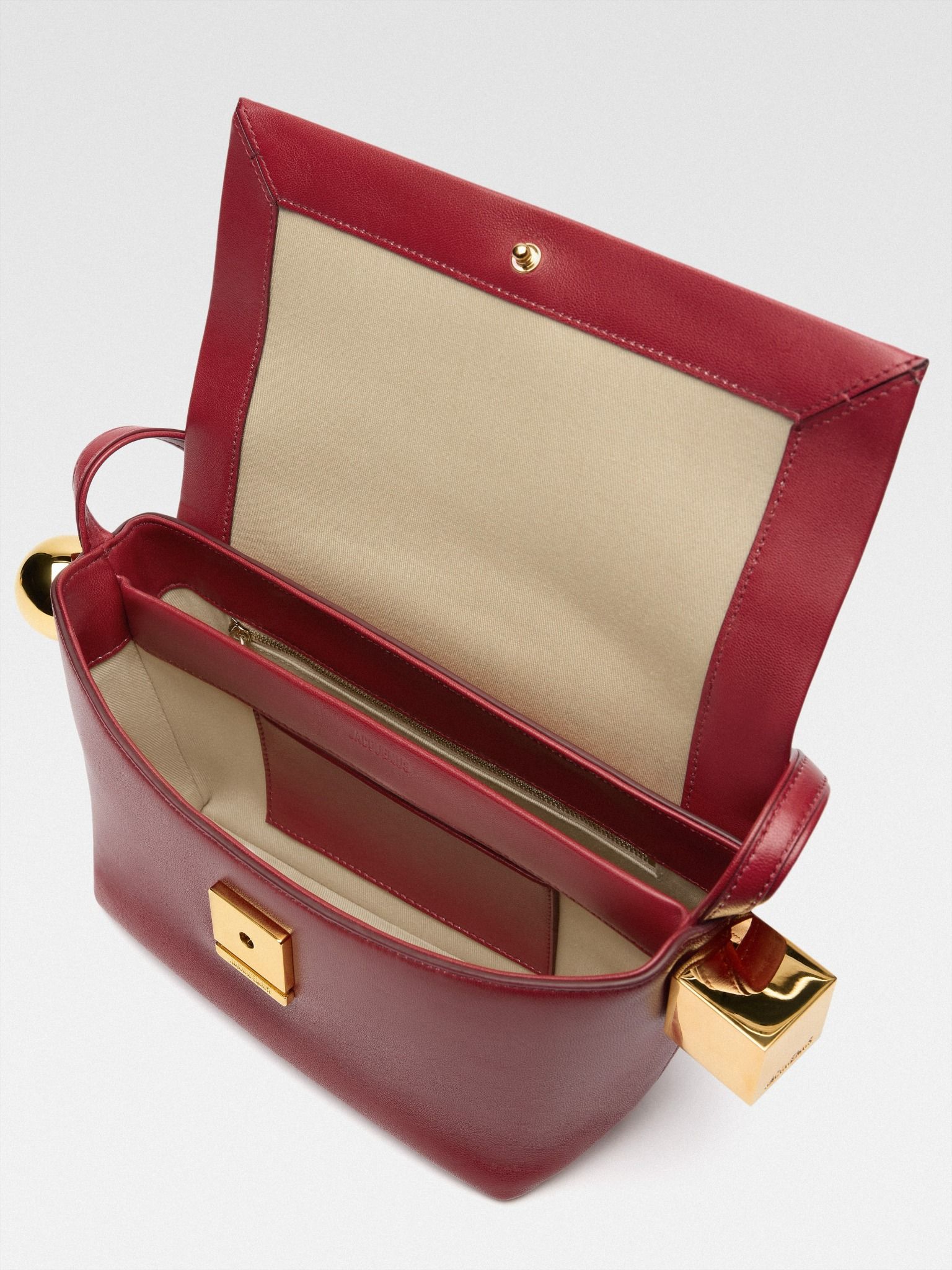  Túi Nữ Jacquemus The Rond Carré 'Dark Red' 