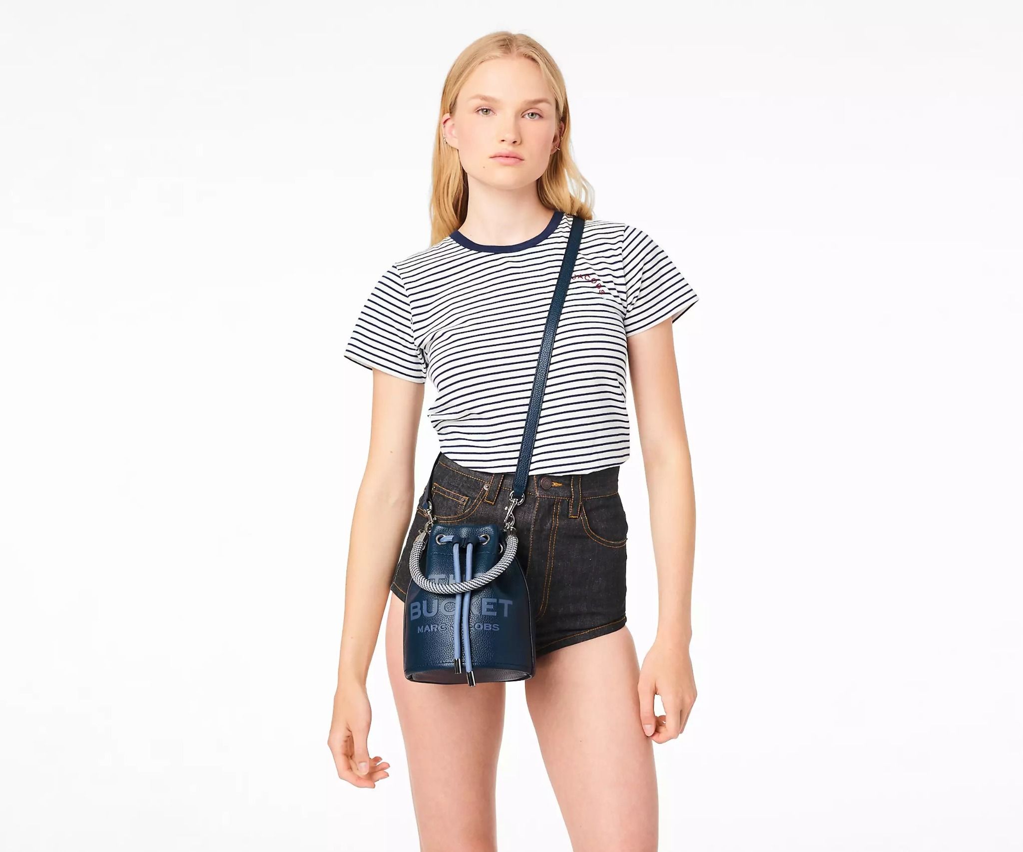  Túi Nữ Marc Jacobs Leather Bucket Bag 'Blue Sea' 