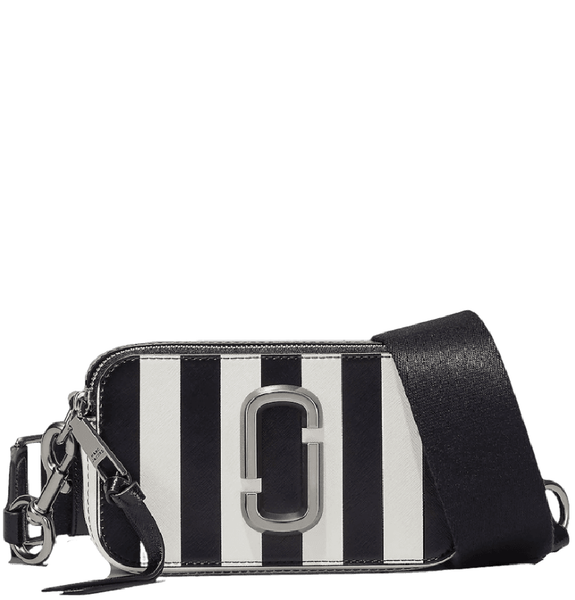  Túi Nữ Marc Jacobs Striped Snapshot 'Black White' 