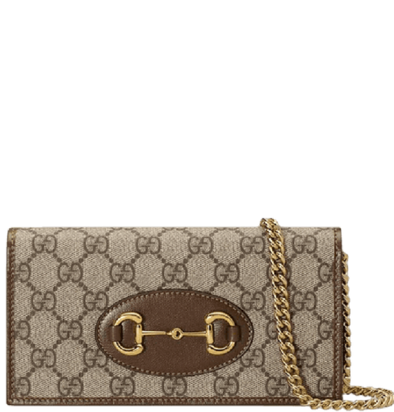  Túi Nữ Gucci Horsebit 1955 Wallet With Chain Mini Bag 'Beige' 