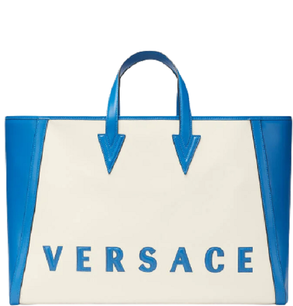  Túi Nữ Versace Cabas Logo Tote 'Blue White' 