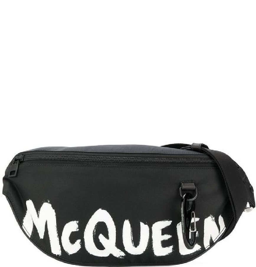  Túi Nam Alexander McQueen Nam Harness 'Black White' 