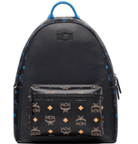  Balo Nam MCM Stark Backpack Color Splash Logo Leather 'Black' 