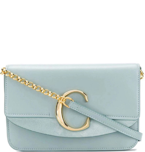  Túi Nữ Chloe' Light C Crossbody Bag 'Blue Leather' 