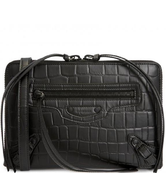  Túi Nữ Balenciaga Neo Pouch Crocodile 'Black' 