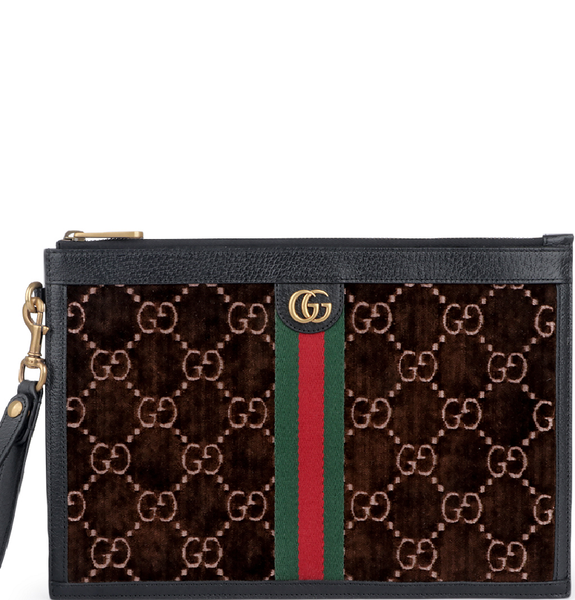  Túi Nữ Gucci Clutch GG 'Velvet Brown' 