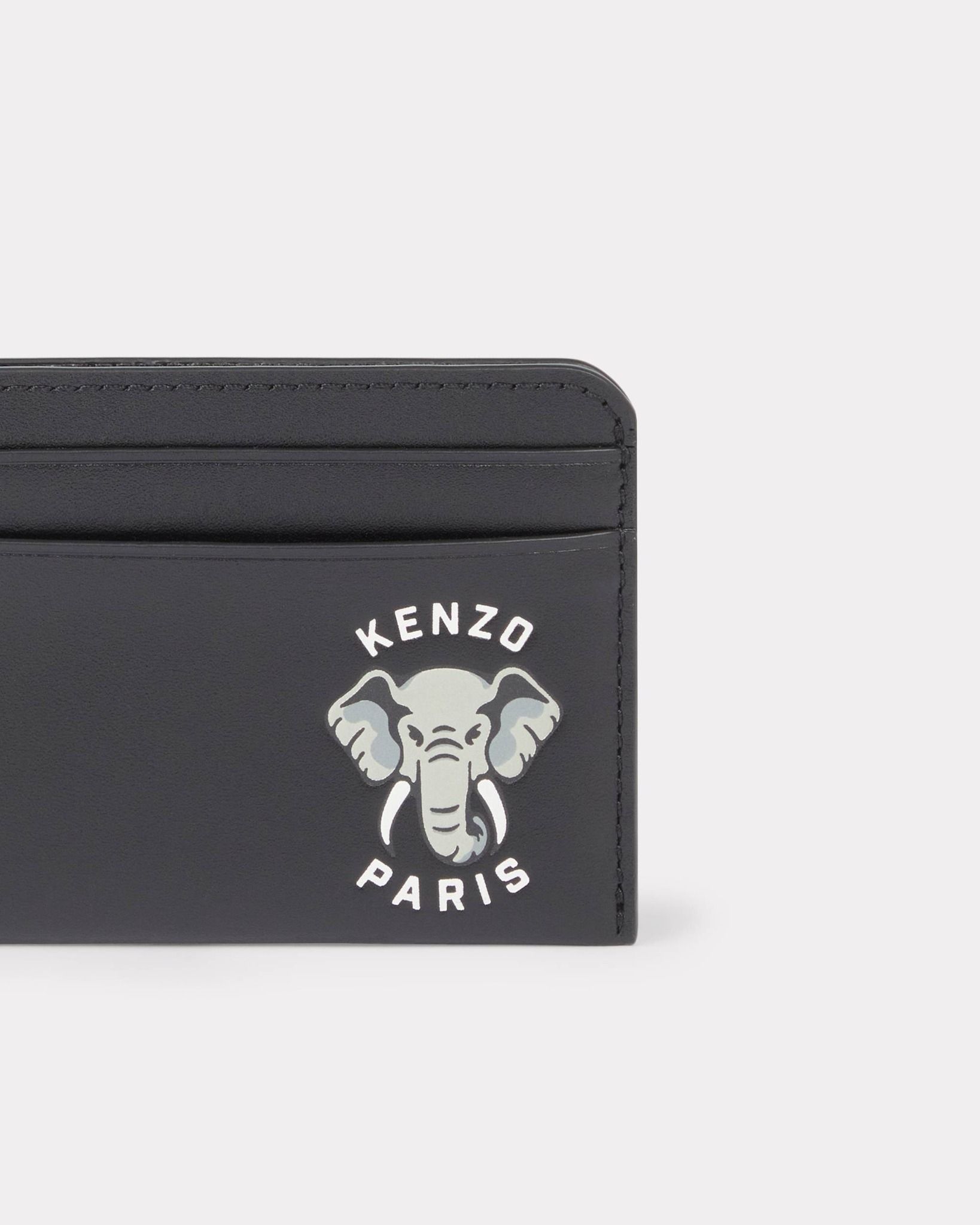  Ví Kenzo Varsity Leather Card Holder 'Black' 