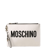  Túi Nữ Moschino Logo Print Clutch 'White' 