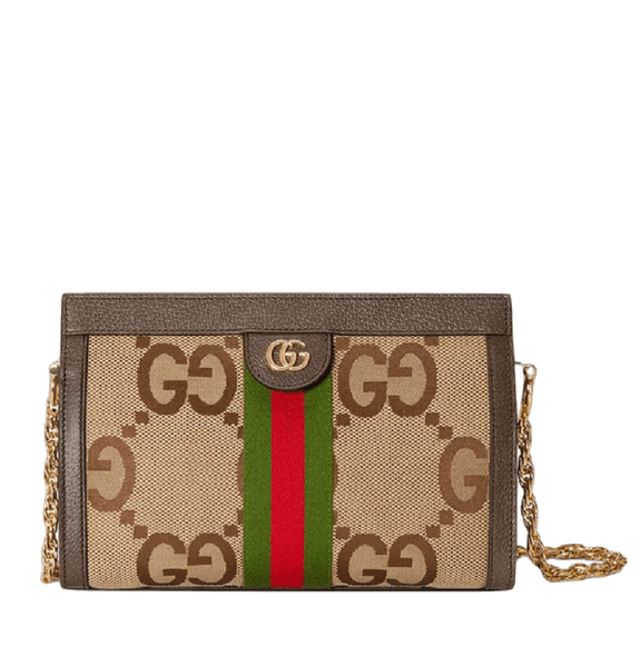  Túi Nữ Gucci Ophidia Jumbo GG Small Shoulder Bag 'Camel Ebony' 