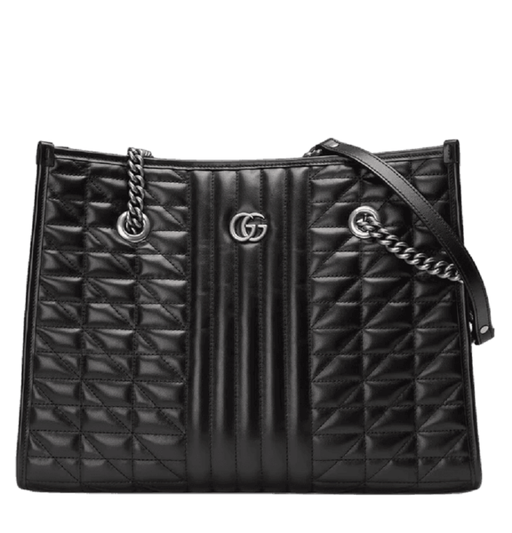 Túi Gucci Nữ GG Marmont Medium Bag Black 