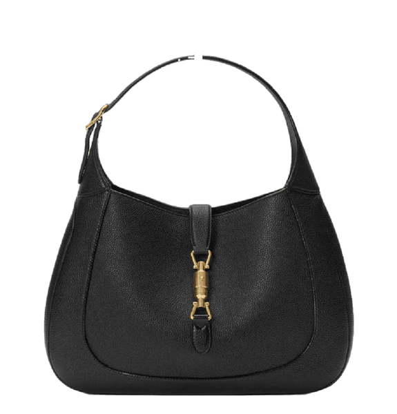  Túi Nữ Gucci Jackie 1961 Medium Natural Grain Bag 'Black Leather' 