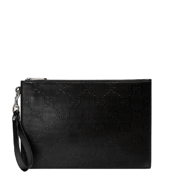  Túi Gucci Nam GG Embossed Pouch 'Black' 