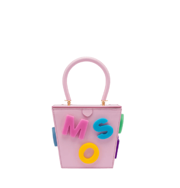  Túi Moschino Nữ Letters Hand Bag Pink 