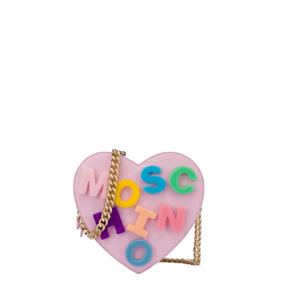  Túi Moschino Nữ Letters Heart Hand Bag Pink 