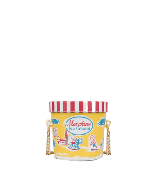  Túi Moschino Nữ Ice Cream Tub Yellow 