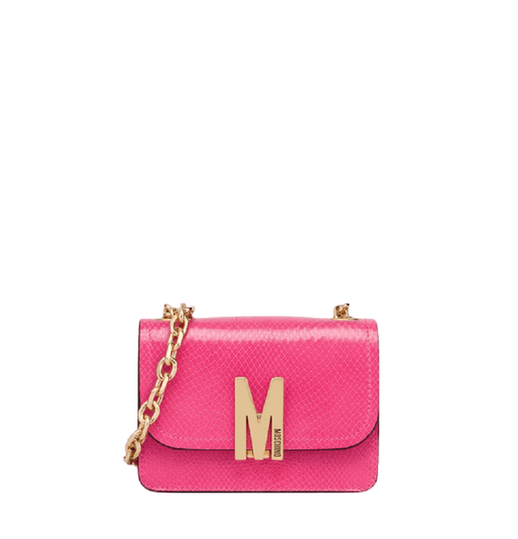  Túi Moschino Nữ Python Print M Shoulder Bag Pink 
