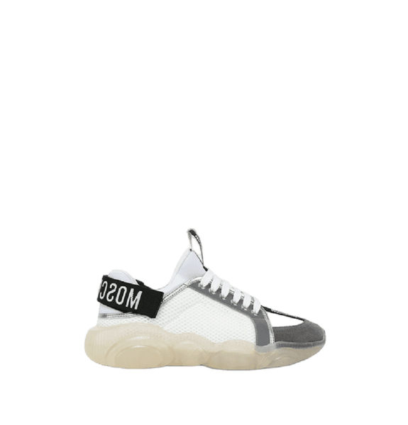  Giày Nữ Moschino Teddy Shoes Sneakers With Strap 'White' 