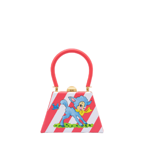  Túi Nữ Moschino Printed Calfskin Trapeze Bag 'Multicoloured' 