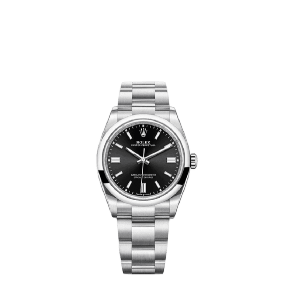  Đồng Hồ Nam Rolex Oyster Perpetual 36 Bright Black 