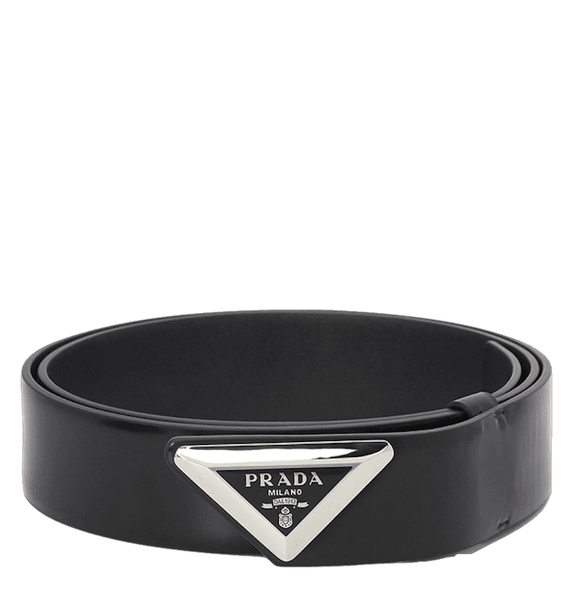  Thắt Lưng Prada Logo Spazzolato 'Black' 