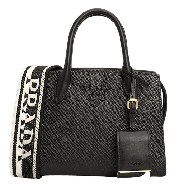  Túi Nữ Prada Saffiano Monochrome 'Black' 