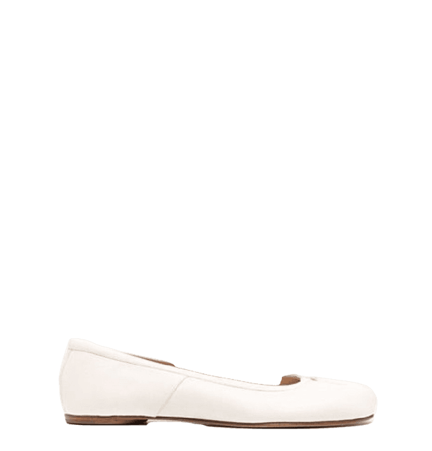  Giày Nữ Maison Margiela Tabi Ballet Flat Shoes 'Ivory' 