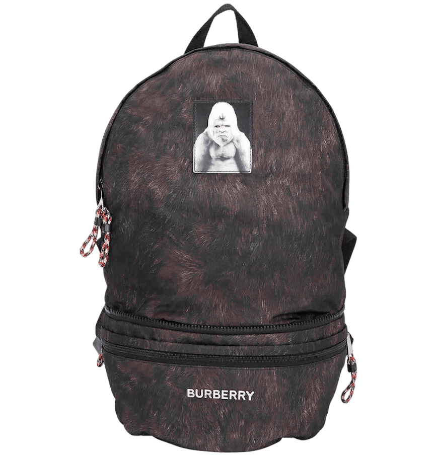  Balo Burberry Ape Print Convertible Backpack 