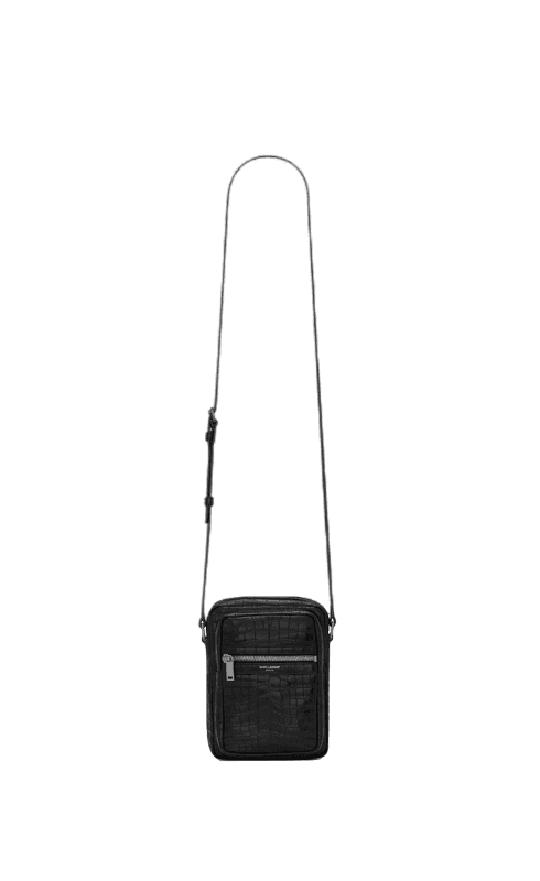  Túi Nữ Saint Laurent Sid Pouch Crocodile 'Black' 