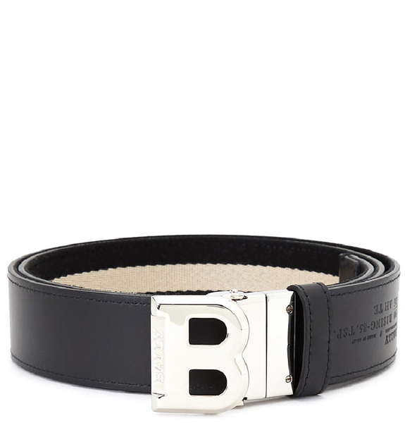  Thắt Lưng Nam Bally Reversible Casual Belt 'Balck Ivory' 