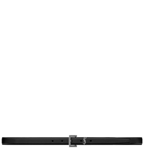  Thắt Lưng Nam Saint Laurent Cassandre Thin Belt 'Black' 