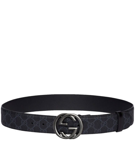  Thắt Lưng Nam Gucci GG Belt Interlocking Buckle 'Black' 