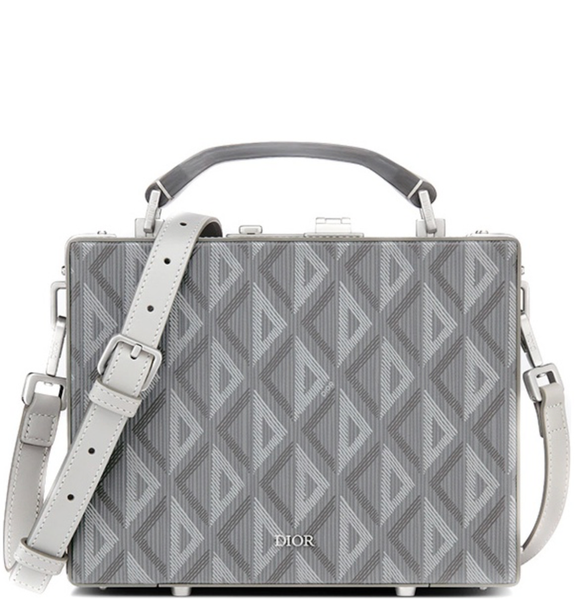  Túi Nam Dior Lock Case Dior CD Diamond Canvas 'Gray' 