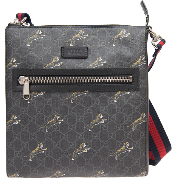  Túi Nam Gucci Monogram Leather Bag With All Over 'Tiger' 